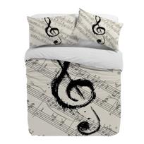 Music Notes Vintage Duvet Cover With Pillow Case Custom 3pcs Bedding Set Quilt Cover Double Bed Home Textile EU single(135x200cm)