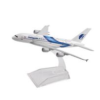 1/400 Scale Malaysia Airlines Airbus A380 Airplane Model Aircraft Diecast Metal Planes gray