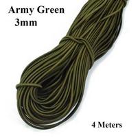 High-Quality 3mm/4mm Strong Elastic Rope 4 Colors 4 Meters Length Elastic Rope Rubber Band Camping Tool Outdoor Tool