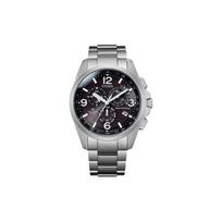 CITIZEN Šviesos energija varomas kvarcinis mechanizmas Nerūdijančio plieno apyrankė Laikrodis Vyriški laikrodžiai Juodas ciferblatas CB5920-86E Gray Strap