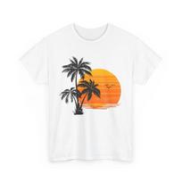 Palmių Saulėlydžio Marškinėliai, Vasaros Atostogų Paplūdimio Mėgėjų T-shirt S