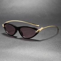 Fashion Sexy Cat Eye Sunglasses Women Fashion Luxury Brand Small Frame Sunglasses Women Retro Retro Leopard Print Elegant Glasse gray