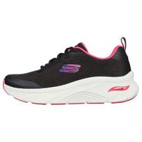 Skechers Arch Fit DLux Patogūs universalūs tinklelio žemi bėgimo bateliai Moteriški kedai Juodi 149687-BKHP 35