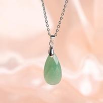 Water Drop Natural Stone Pendant Amethyst Pink Crystal Necklace for Women Jewelry Gift Natural Stone Cut face pendant Water drop