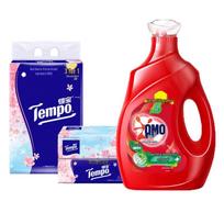 Tempo Jasmine Tissues (4-Pack) & 2.3kg Laundry Detergent Bundle