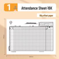 Qinglian Thickened 9K/16K Employee Attendance & Sign-in Record Sheet