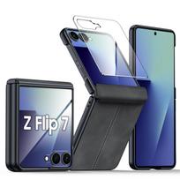 For Samsung Galaxy Z Flip 7 Case Luxury PU Leather Skin Film protective Back Cover Case For Samsung Z flip 7 FE 6 Phone Shell Galaxy Z Flip7 juoda