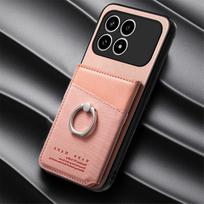 For POCO F8 Ultra 5G Luxury Case Leather RFID Card Wallet Back Panel Xiaomi Poco F8 Pro Case Mi PocoF8 Ultra F 8 Pro Ring Cover Poco F8 Pro rožinė