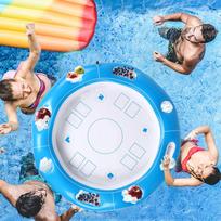 Floating Table For Pool Inflatable Card Playing Tray Foldable Pool Table Food Drinks Holder For Beach Lake Cruise Camping CN
