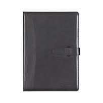 Qixin C5807 Leather Notebook, 18K with 114 Sheets 18K juoda