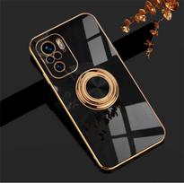 Dengiamas silikoninis dėklas, skirtas Xiaomi Mi 10T Pro 11 Redmi Note 10 Pro Max 10S 10Pro Note10 S minkšto rėmo korpuso dangteliai su žiedo laikikliu For Xiaomi Mi 10 juoda