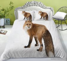 3D Fox Pattern Namų patalynės komplektas Miegamojo antklodės užvalkalas pagalvės užvalkalas Itin didelis viso dydžio patalynės komplektas Namų dekoravimas Baby 100x135cm