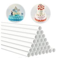20 vnt. torto pagaliukų baltos spalvos plastikiniai torto atraminiai strypai apvalūs pagaliukai šiaudeliai 24 cm / 30 cm skersmens torto lazdelės torto įrankiai skirti pakopiniams 24cm