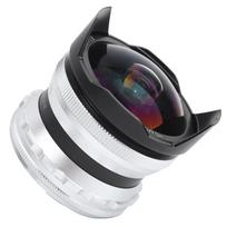 7.5mm F2.8 FX Mount Ultra Wide Angle Fisheye Scenery Lens for Fuji XT4XT3XT30XS10(silver ) sidabras