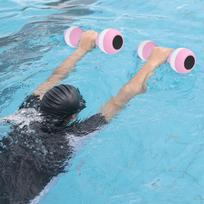 Aquatic Dumbbells for Kids, Sports Exercise Dumbbells, Water Aerobic Pink and White