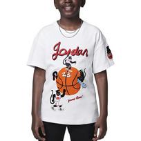 (GS) Air Jordan Game Time Graphic T-shirt 'White' Kids' HQ7122-100 XL