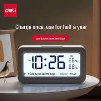 deli LE103A Rechargeable Smart Alarm Clock with Large Display
