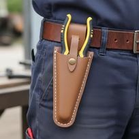 Pruning Scissors Leather Tool Bag with Buckle Electrician Waist Holder Portable Scissors Sheath for Gardening Trimming Tools China Mainland brown
