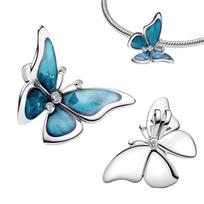 925 Silver Butterfly Pendant Dragonfly Flower Charm Beads for Women DIY Necklace Bracelet Fine Jewelry Gift
