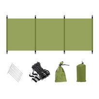 Lauko stovyklavimo vėjo pertvaros palapinė Vėjo barjeras Oksfordo audinio tekstūra Tinka žygiams ir iškyloms 250x70cm armijos žalia spalva