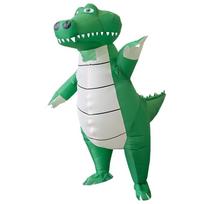 Pripučiamas Helovino krokodilo-drakono kostiumas: Dinozauriškas pasirodymo kostiumas One Size