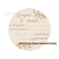 Wooden Baby Announcement & Milestone Board - 'Hello World' Photo Prop