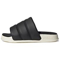 Adidas Adilette Essential Šlepetės Juodos Off White Moteriški Sportbačiai Core-Black Gold-Metallic FZ6162 37 gray