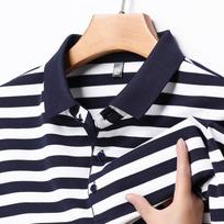 Vasaros New Spot dryžuoti polo marškinėliai vidutinio amžiaus trumpomis rankovėmis vyriški ploni atvartai Business Ice Silk vyriški marškinėliai M