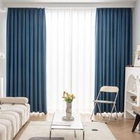 Stillwind Offset Printing Herringbone Mink Curtains Simple Light Luxury Bedroom Living Room Thermal Insulation Finished Products Full Blackout Curtain high temperature setting + 16 yuan/meter dangaus mėlyna spalva