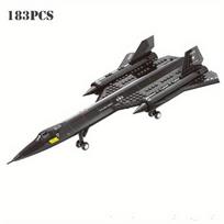 183 VNT. Karinis SR-71 Blackbird žvalgas maži techniniai kaladėliai, kolekciniai kaladėlių žaislai Helovinui, Kalėdų dovanos