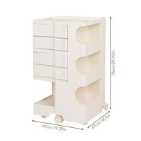 Movable Utility Trolley Cart Large Capacity Multipurpose Storage Caddy Swing Out Drawers Hand Cart for Beauty Salon/Hairdresser balta