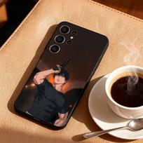 Toji F-Fushiguro Jujutsu K-Kaisen Telefono dėklas Samsung S26,S25,S24,S21,S22,S23,S30,Ultra,S20,FE,Lite,10,9,Juodas dėklas Samsung S22plus5G