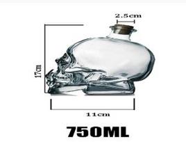 Crystal Skull Head Bottle Whiskey Vodka Wine Decanter Bottle Whisky Glass Beer Glass Spirits Cup Water Glass Bar Home