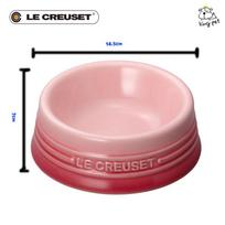 LeCreuset Vėsios spalvos Apvalus emaliuotas naminių gyvūnų dubenėlis katėms ir šunims Universalus plokščias dubenėlis Naminių gyvūnų šėrimo reikmenys Šunų lėto šėrimo ... S-small rožinė