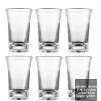 NEW 6 PCS Shot Glass Plastic Spirits Shot Cup Party Bar Club Drinking Tool Wedding Wine Glasses Cocktail Pint Bullet Vodka Cups 35ML