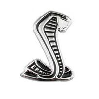 3D Metalinis Kobros Logotipo Lipdukas Automobilio Priekinės Grotelės Ženklelis Kėbulo Sparno Galinės Bagažinės Emblema Lipdukas Dekoravimo Aksesuarai Left Badge Sticker juoda/sidabras