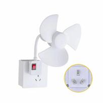 Naujas 3 kontaktų kištukinis sieninis lizdas Ventiliatorius Montuojamas ant sienos 3/5 mentelių Vėsinantis ventiliatorius 360 laipsnių reguliuojamas Energiją taupantis Mini ventiliatorius virtuvei Vasaros