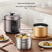 Midea 5L Smart Dual-Pot Electric Pressure Cooker CN plug (adapter included)