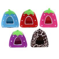 Cute Strawberry Dog Bed Sofa Cave Dual-Purpose Winter Dog Sleeping Bag Washable Foldable Soft Creative Fashion Pet Nest Supplies S