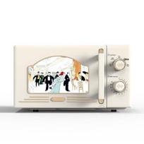 Maxim's Edith MKA146 Microwave Oven CN plug (adapter included)