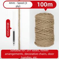 Rustic Jute Rope Handmade Macrame Cord Farmhouse Style Jute Twine  Crafts Wrapping 4mmx100m