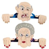 Grandpa/Grandma Garden Yard Decor Illustration Nosy Old Man Elderly Lady Exterior Yard Fathers Day Mother Day Gift a