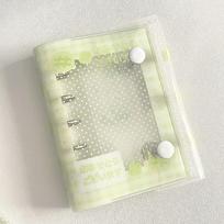 M5 Honeydew Green Transparent Loose-Leaf Planner & Photo Album with Inner Pages - Cute PVC Soft Leather Cover