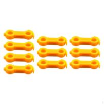 10 vnt. Vištienos kojų žiedai Išoriniai vidiniai tvirtinimo spaustukai papūgoms antims 6mmx30mm yellow