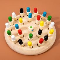 Children's wooden early education color memory chess thinking logic concentration training parent-child interaction puzzle board game