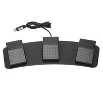 USB trigubo pedalo jungiklis Daugiafunkcinis mechaninis jungiklis Pedalas žaidimui Žaidimo gamyklinis testavimas black