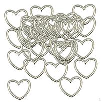 Pack of 5 44x40mm Silver Heart Circles Choker Findings Jump Rings DIY Necklace Buckle Rock Pub