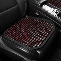Medinių karoliukų sėdynės užvalkalas Vasaros naudojimui Kvėpuojantis Ventiliuojamas Karoliukinis automobilio pagalvėlė Ilgoms kelionėms Vyno raudonumo Wine Red Square Pad
