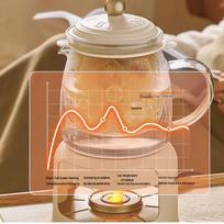 BRUNO 0.8L Candle Flame Health Kettle with Infuser CN plug (adapter included)