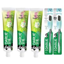 Darlie Charcoal Toothbrush & Jasmine White Tea Toothpaste Set